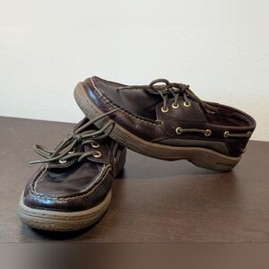 Sperry Billfish 3-Eye Boat Shoes Mens 10 - Dark Brown Leather
